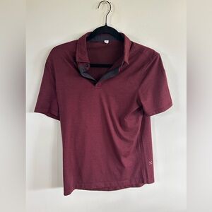 Lululemon Athletica Maroon Polo Shirt men’s small